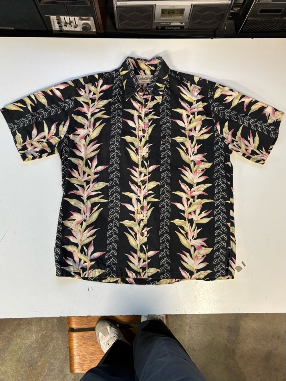 Vintage 80s Hawaiian shirt, used good condition, 100% cotton